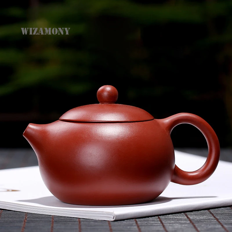 

Hot Sale!! 1pcs WIZAMONY Authentic Yixing Purple Clay Original Ore Da Hong Pao Xishi Teapot Purely Handmade