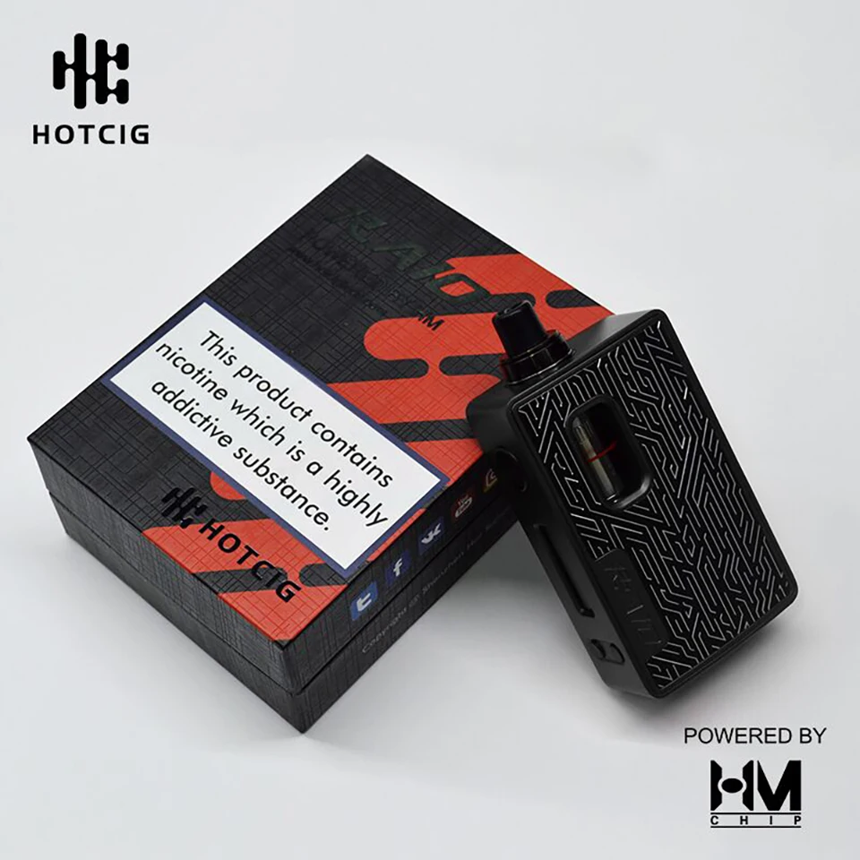 Оригинальный Hotcig R AIO термоконтроль вэйпинга комплект с 2 мл картридж 0 9 дюйма