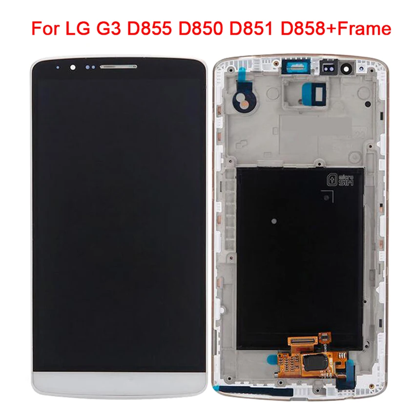 Запасные части для LG G3 D855 D850 D851 D858 ЖК дисплей с/без рамки|Экраны мобильных