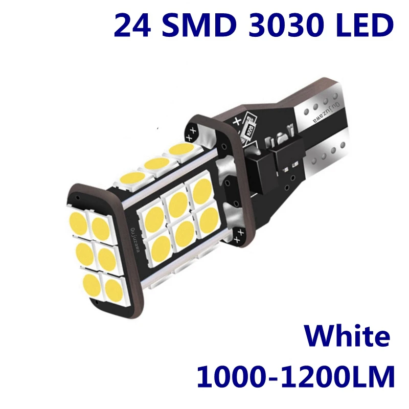 2 шт. T15 W16W 921 912 супер яркий 1200Lm 3030 SMD СВЕТОДИОДНЫЙ CANBUS без ошибок OBC автомобильный
