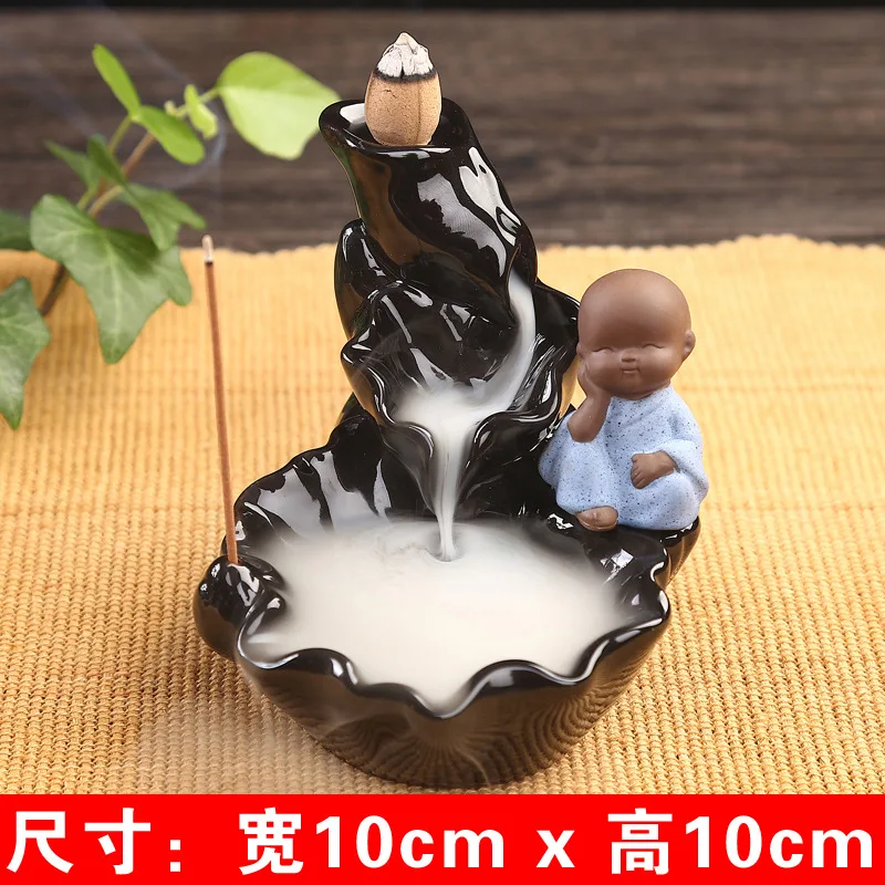 Керамическая курильница для благовоний в виде маленького монаха|ceramic censer|incense stick