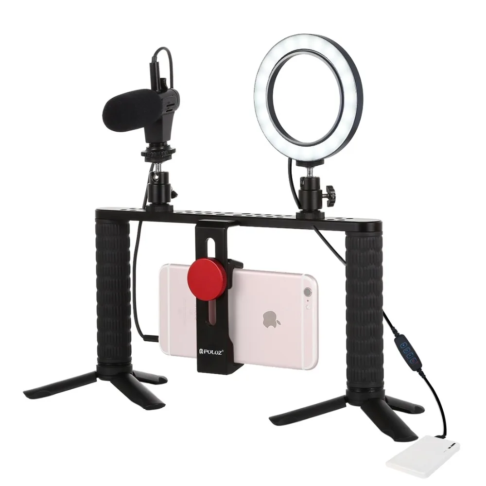 PULUZ YouTube Vlogging прямая трансляция 4 6 дюймов кольцо LED селфи свет смартфон видео Rig