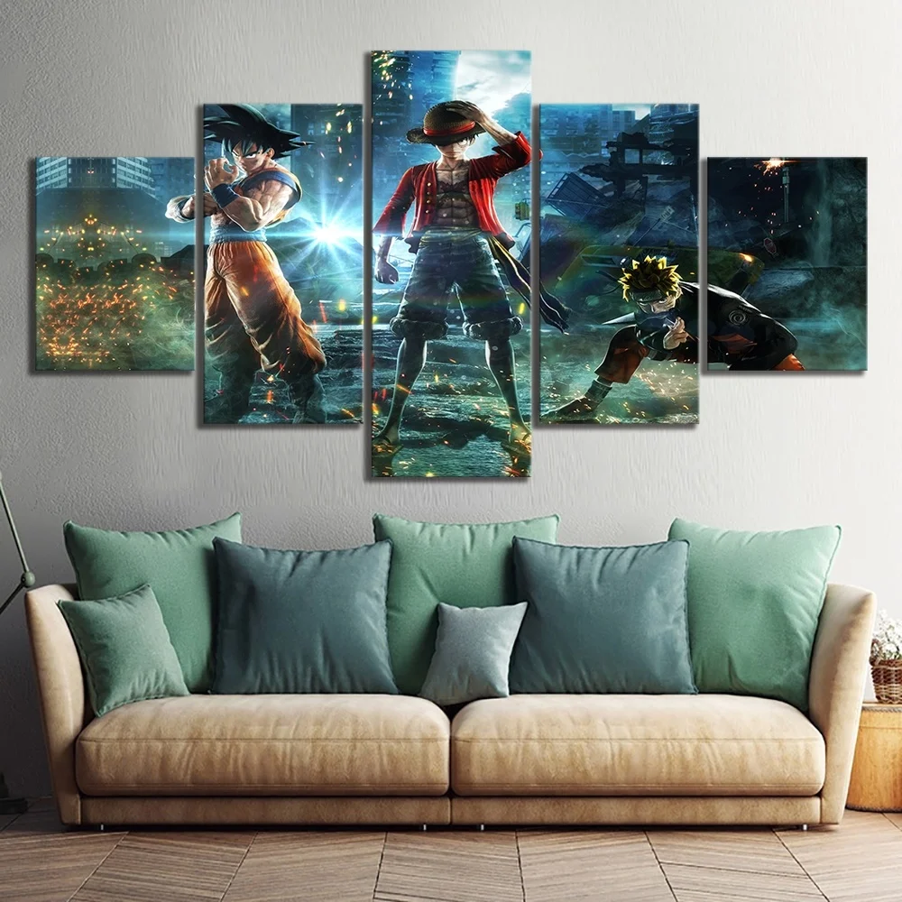 Jump Force Dragon Ball Goku Naruto One Piece Luffy J Stars игровой плакат HD фотографии для гостиной