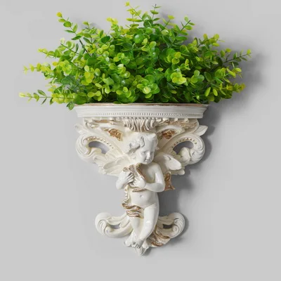 vase 13 Настенная Цветочная ваза для свадебного украшения ручной работы, скульптура из смолы, искусственные цветы, вазы для дома, гостиной, Современная декоративная статуэтка - Цвет: vase 13