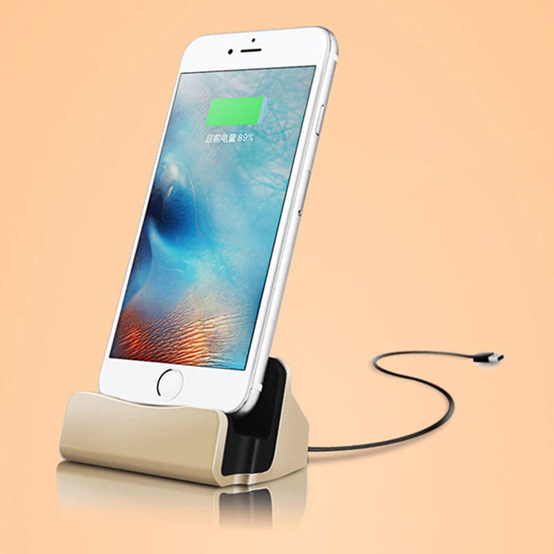 Зарядная база док-станция для iPhone X 8 7 6 подставка с USB-кабелем синхронизации и