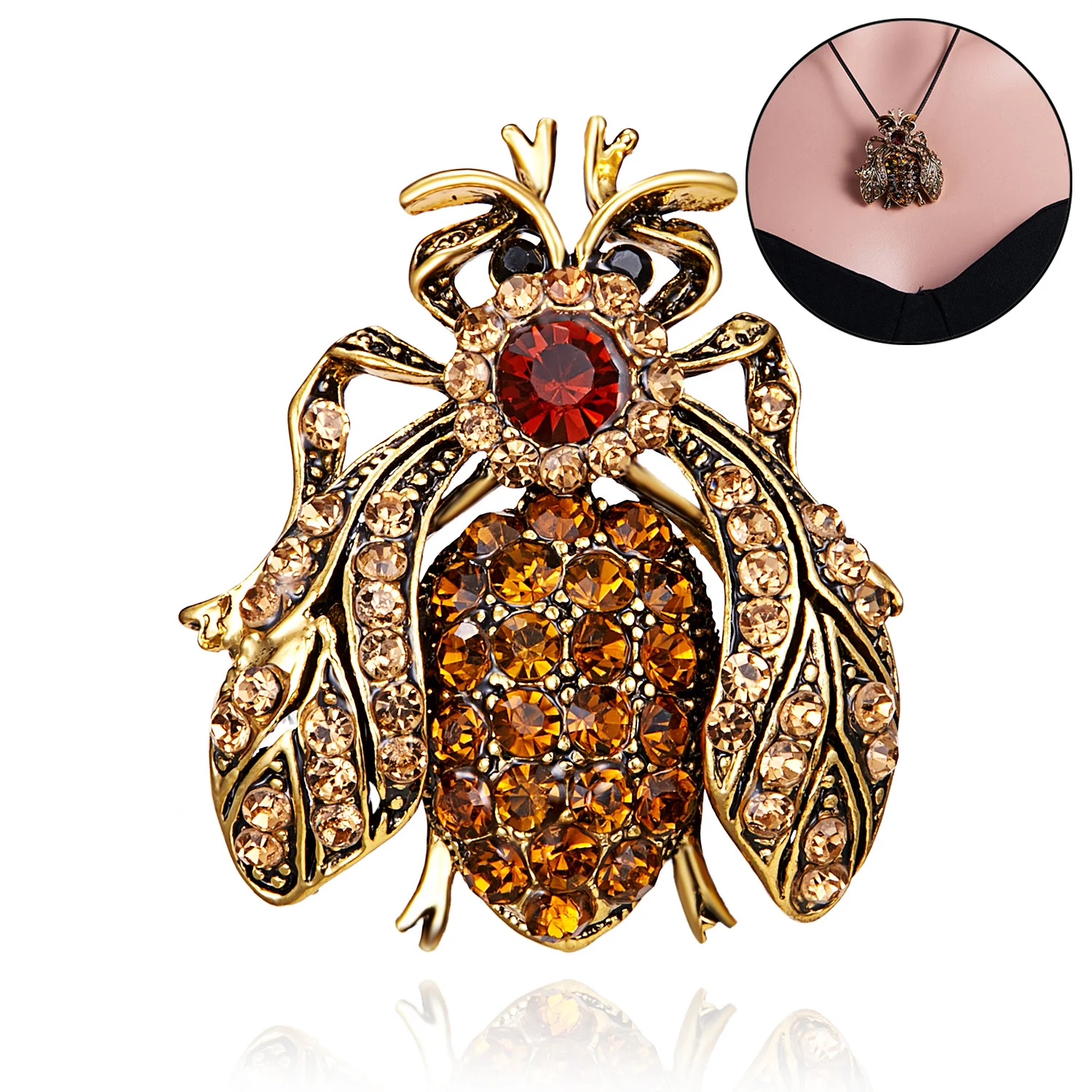 

Vintage Simulated Pearl Bee Pin Brooch Antique Pins Women Coat Dress Suit Party Jewelry Accessories Fashion Gifts Free Shipping