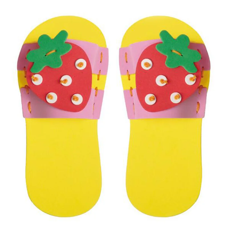 1 шт Красочные Креативные детские тапочки ручной работы EVA материал детский сад