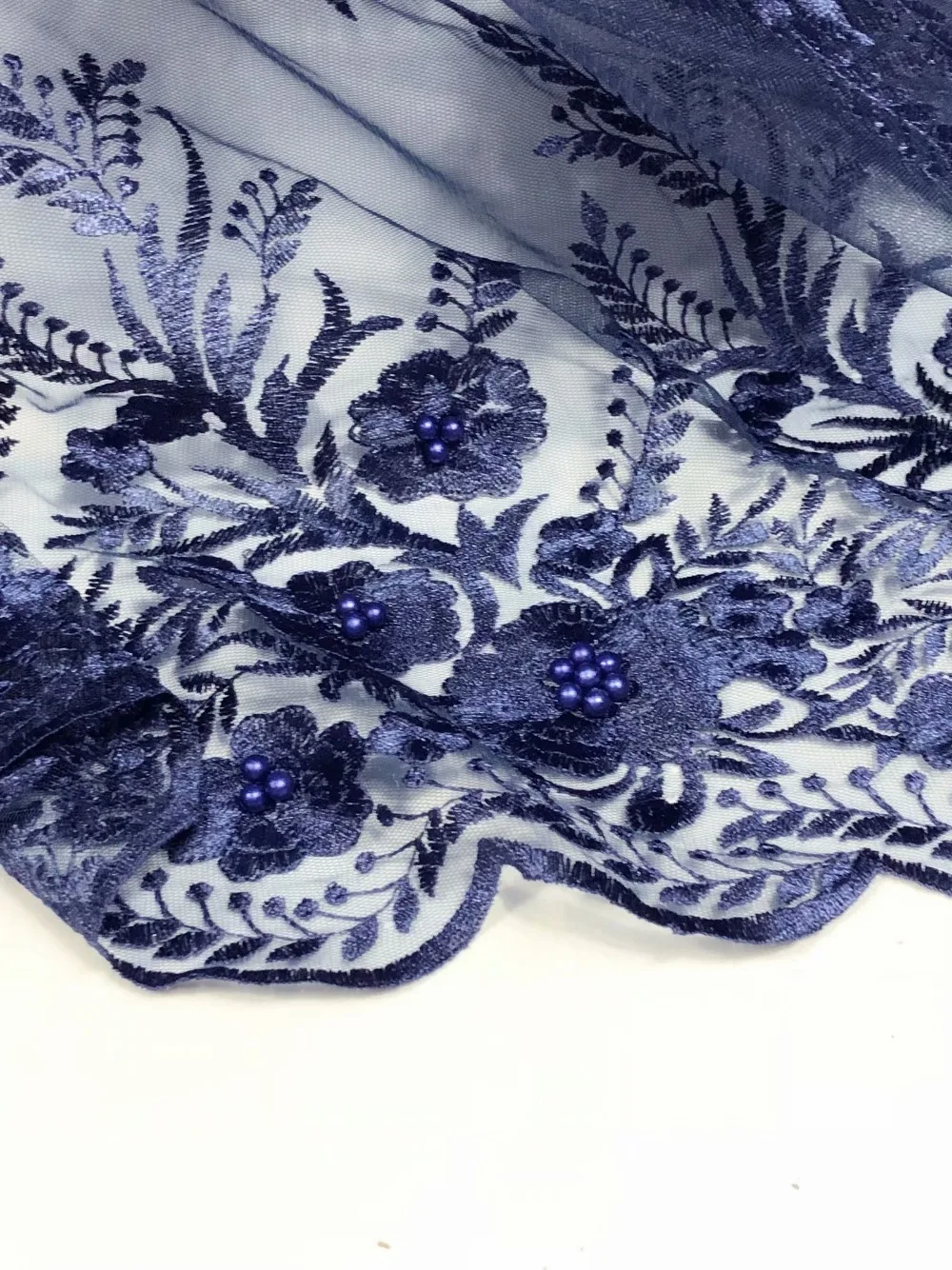 2018 Africa 3D Lace Fabric Latest Style African Embroidery Flower Beaded Women Wedding Dress | Дом и сад