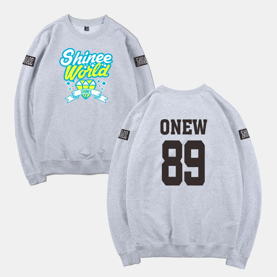 Толстовки с капюшоном SHINEE concert fans толстовки и круглым вырезом Модный пуловер
