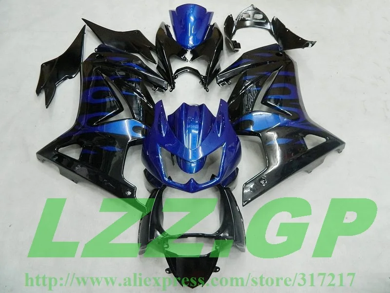 

Injection Blue flame black EX250R For KAWASAKI ZX250R 08 09 10 EX250 08 09 10 NINJA EX250 250R 08 09 10 Motorcycle fairing parts