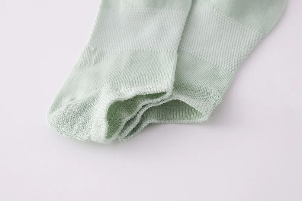 Женские хлопковые носки-башмачки летние однотонные носки с двумя иглами и низким