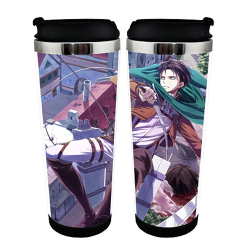 Японское аниме атака на Титанов Mikasa Ackerman двойная изоляционная кружка кофейная чашка космическая чашка