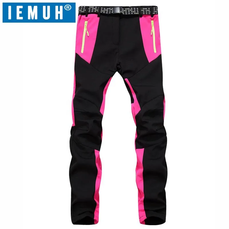 Женские штаны для альпинизма IEMUH водонепроницаемые ветрозащитные из флиса и