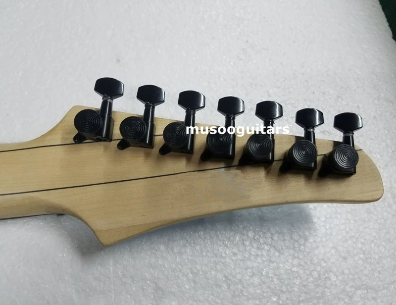 Musoo бренд 7 струн на заказ fanned fret электрогитара|electric guitar|electric guitars brandsbrand guitar |