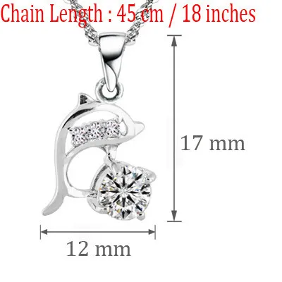 AAAA+ zircon dolphin pendant love lover birthday mum gifts brand necklace earrings woman fashion jewelry sets dropshipping | Украшения и
