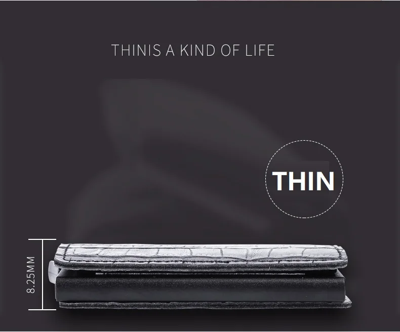 Casekey Роскошный кошелек из натуральной кожи мужской Rfid крокодиловый кожаный