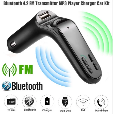 Беспроводной Bluetooth FM передатчик модулятор HandsFree Car Kit радио адаптер USB зарядное