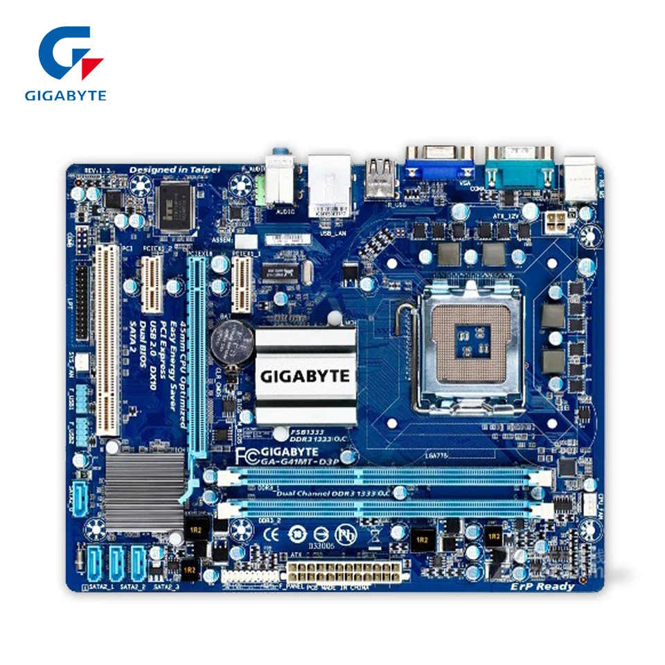 Материнская плата Gigabyte GA-G41MT-D3P G41MT-D3P G41 LGA 775 Core 2 Quad Extreme Duo DDR3 8G SATA2 USB2.0 VGA Micro-ATX |