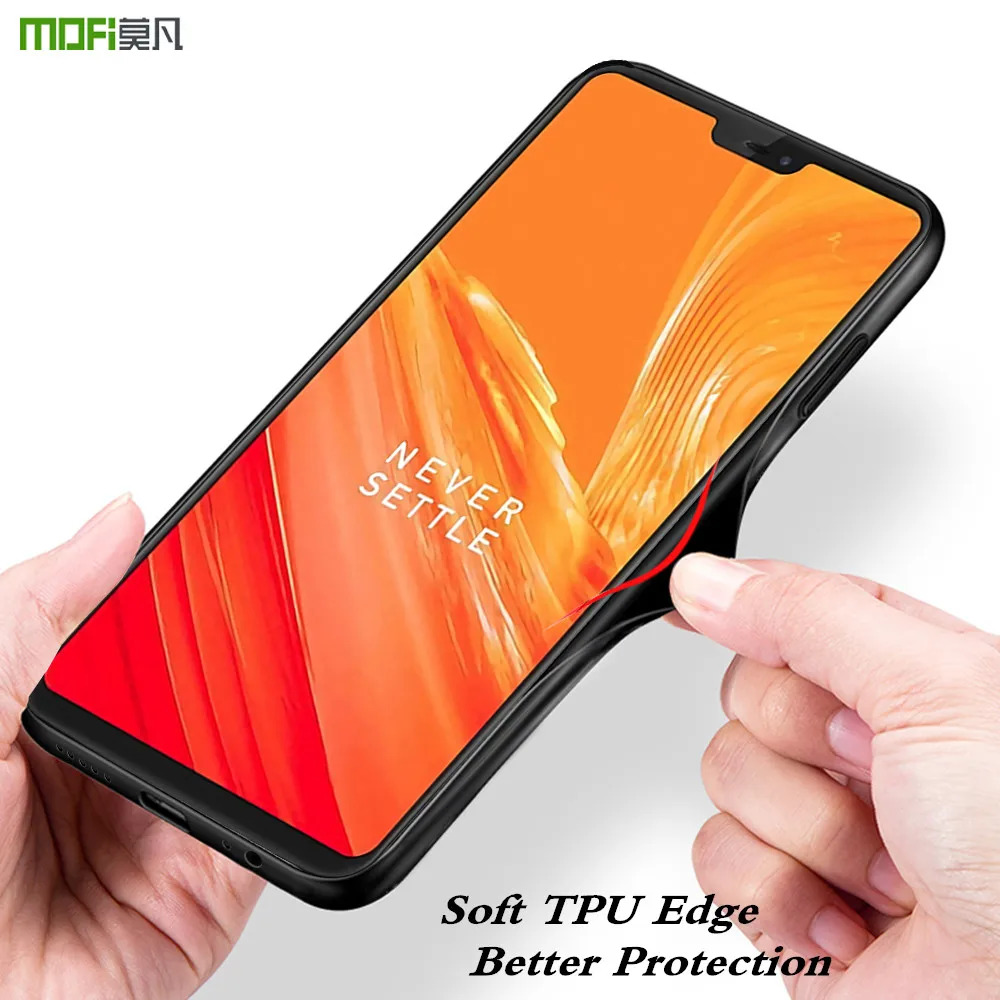 Оригинальный чехол MOFi для One Plus 6 Жесткий Чехол 1 + искусственная кожа Conque Oneplus