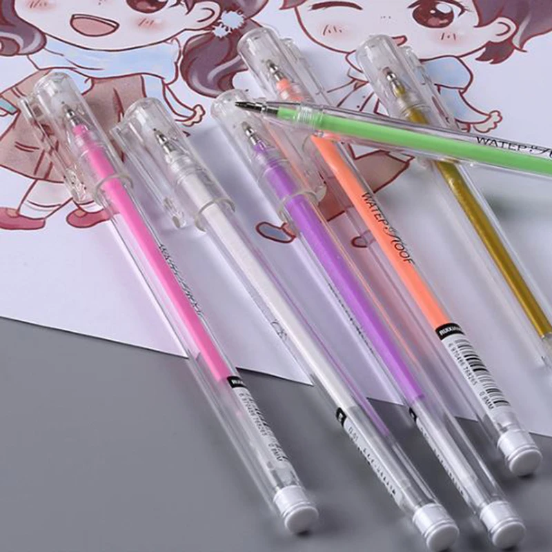 10pcs/Set Large-Capacity Water Chalk Water-Based Pen Highlighter Colorful Gradient Student Gift School Office Supplies | Канцтовары для