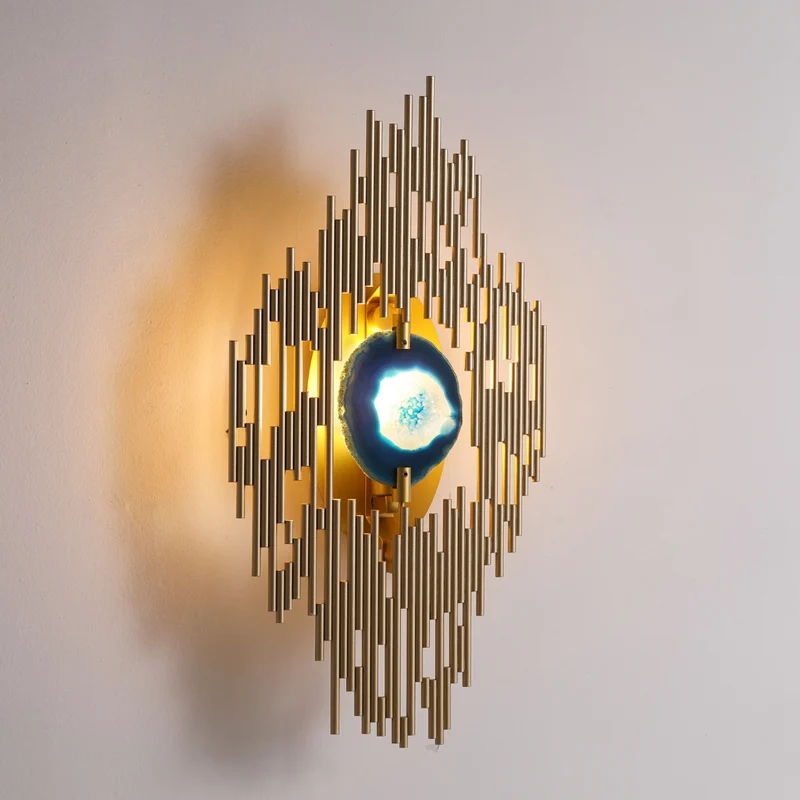 Современная Минималистичная стеклянная Хрустальная светодиодная настенная