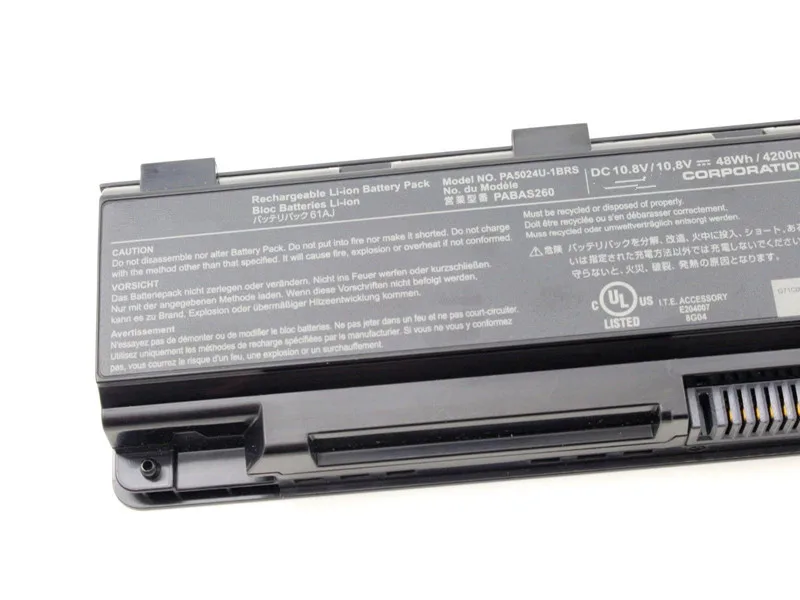 44Wh оригинальный аккумулятор PA5024U PA5023U для C800 C805 C845 C850 C855 C870 C875 L800 L805 L830 Бесплатная