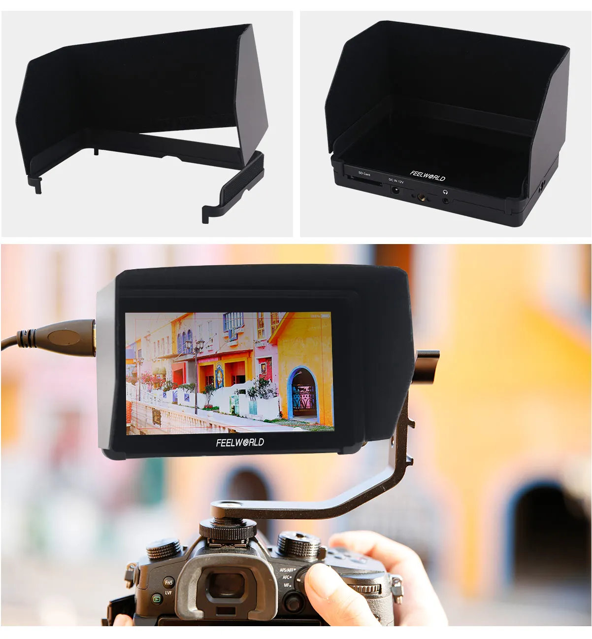Feelworld F6 PLUS сенсорный экран монитор из алюминиевого сплава F5.5 дюймов 3D Lut 4K на камеру DSLR камера на контроль Кардана