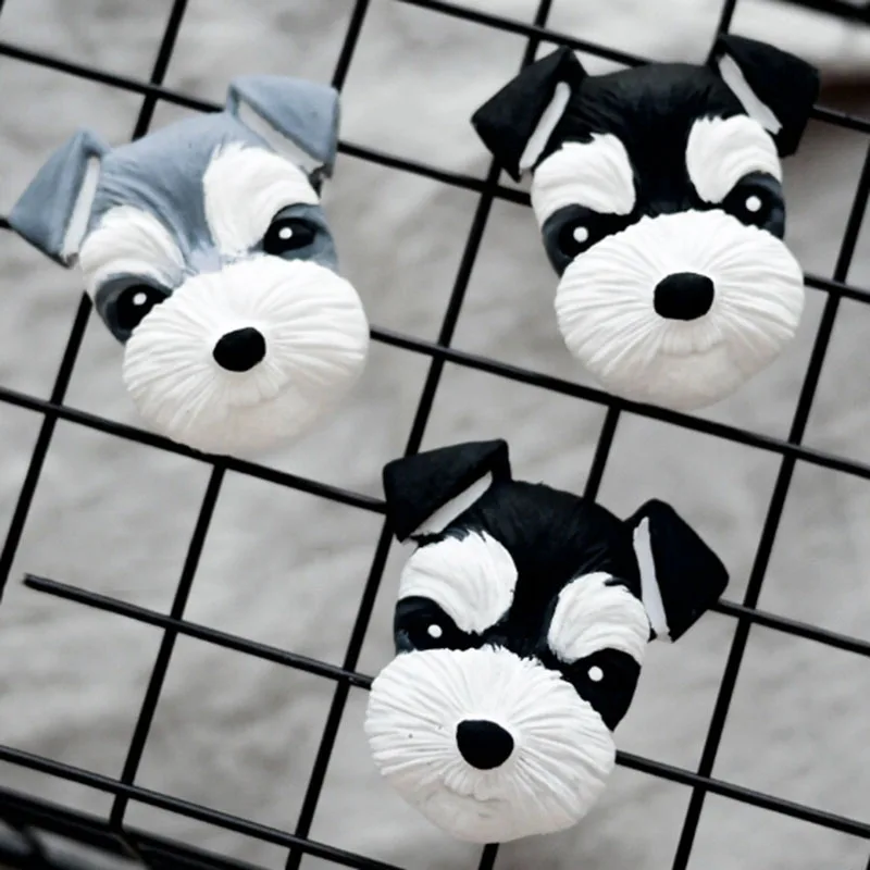 Schnauzer силиконовая гипсовая форма для головы собаки милая собака DIY Арома