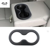 1pc car sticker abs carbon finber grain rear glass cup decoration cover for 2018 cadillac xt4 car accessories
