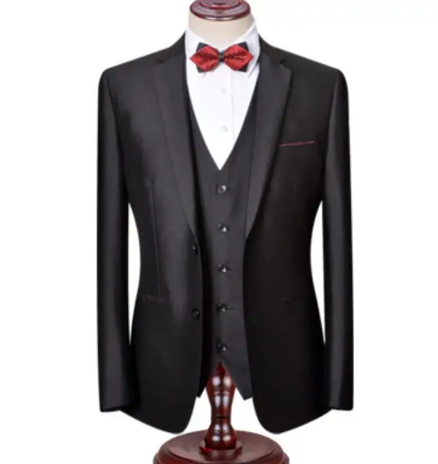 

XS-4XL / Hot / Spring Men's New Fashion Suits suit Slim groom wedding dress three - piece suit