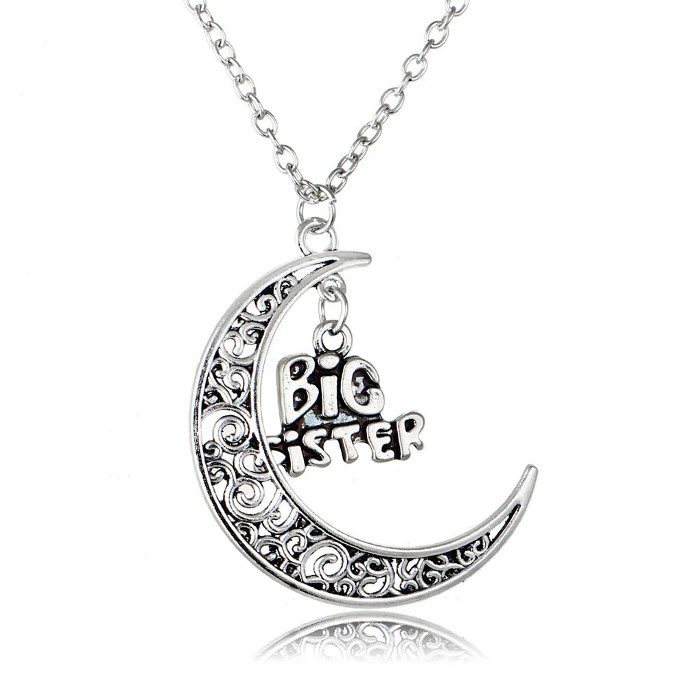 Семейная серия Женские Ювелирные изделия подарок I Love My Wife Mother Sister Moon резная