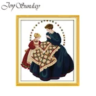 Joy Suanday, вышивка крестиком, ткань Аида 14 11CT, вышивка, Женская нить DMC, Водорастворимая канва, вышивка крестиком