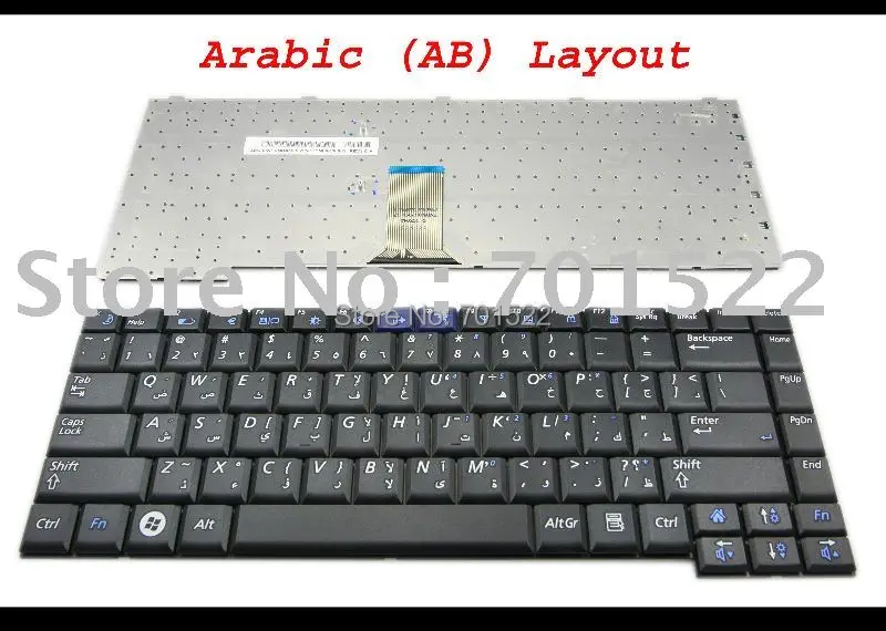 Новая клавиатура для ноутбука Samsung NP- R60 R70 R510 R560 P510 P560 черная Арабская версия