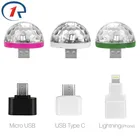 Мини-микрофон ZjRight со светодиодной подсветильник, USB