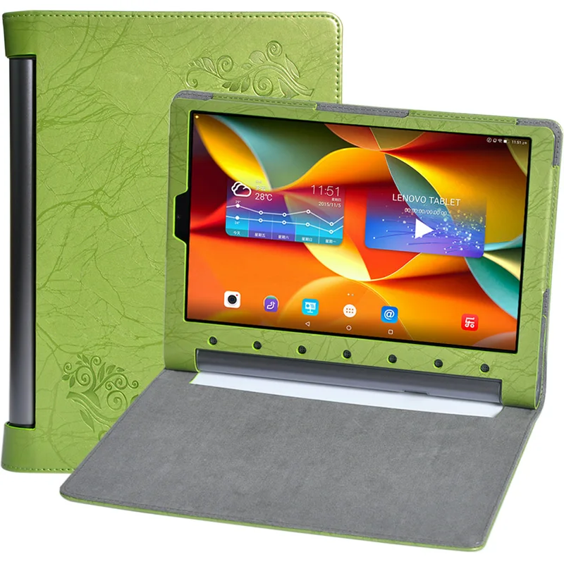 Чехол для планшета Lenovo Yoga Tab 3 Pro 10 X90 футляр из искусственной кожи с цветочным