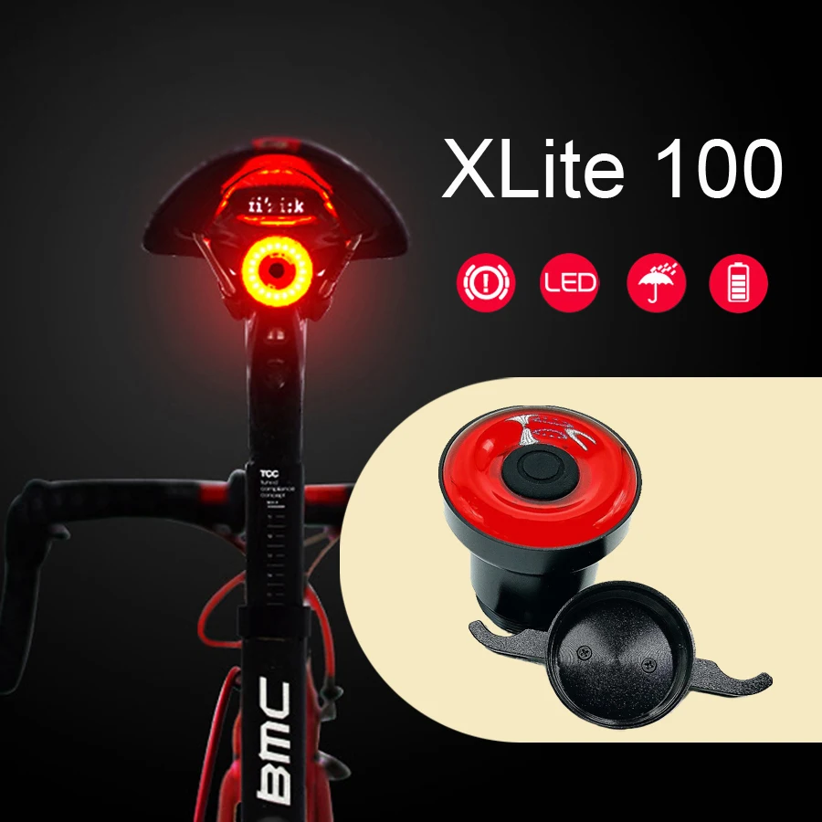 Фонарь Xlite100 для велосипеда задний фонарь Датчик тормоза USB зарядка светодиодный