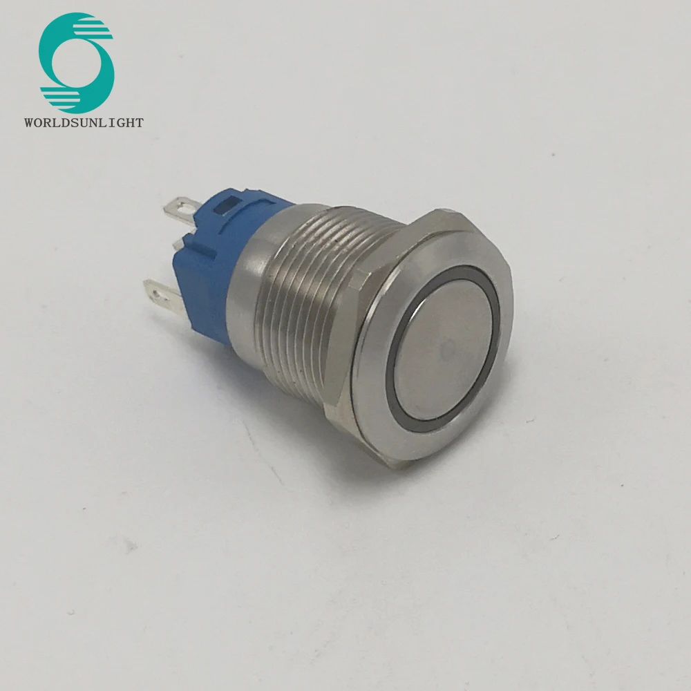 XL19S/F11-R 19 мм кольцевая лампа с плоской круглой головкой мгновенный металлический