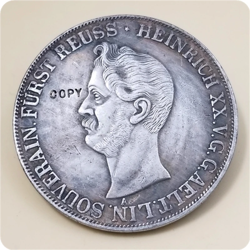 1844 A Германия (Reuss Obergreiz) 2 thaler 3 1/2 Gulden хайнрич ХХ копия монет бесплатная