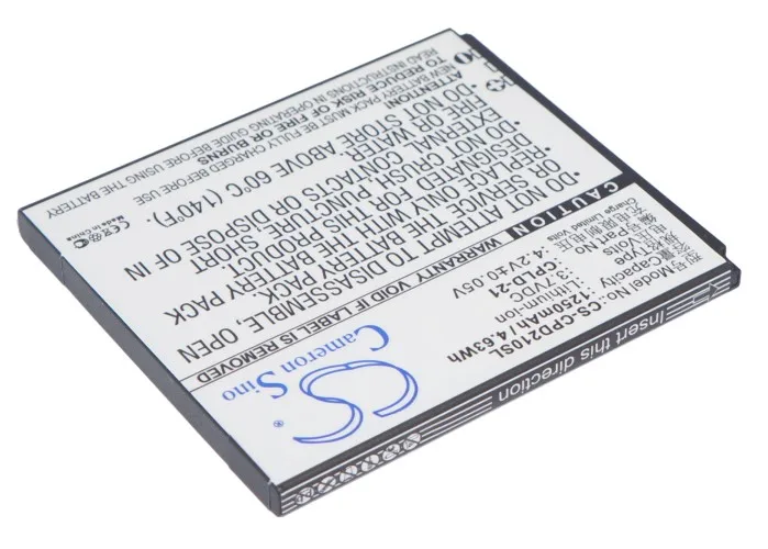 CPLD 21 батареи Cameron Sino 1250mAh Для Coolpad 5876 5890 7260 S 7269 8185|Аккумуляторы для мобильных