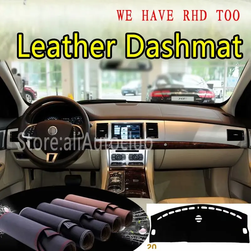 

For Jaguar XF (X250)2009-2015 2010 2011 2012 Leather Dashmat Dashboard Cover Dash SunShade Carpet Custom Car Styling LHD+RHD