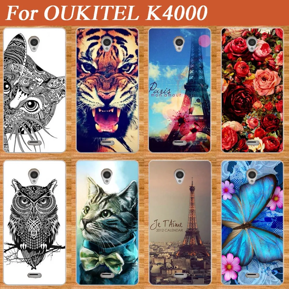 Чехол для OUKITEL K4000 роскошный чехол из мягкого ТПУ с УФ-рисунком цветов животных