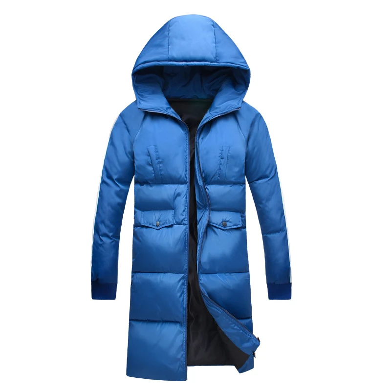 2016 новый зимний согреться Hat длинные мужчины куртка мода толстых мужчин хлопка