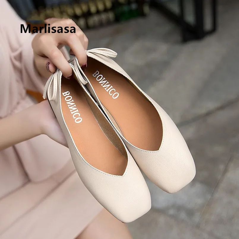 

Marlisasa Zapatos De Mujer Women Round Toe Black Office Flat Shoes Lady Casual Brown Shoes Female Fashion Pu Leather Shoes F2424