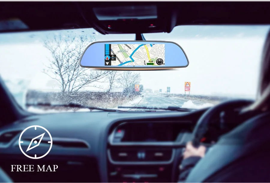 Автомобильные видеорегистраторы " Сенсорный экран Android 5.0 3G автомобиля Камера GPS навигаторы FHD 1080 P видео Регистраторы зеркало видеорегистратор WI-FI регистраторы