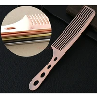 hair stylist professional haircut comb aluminum thin section male combs flat head hairbrush hairdressing supplies for female