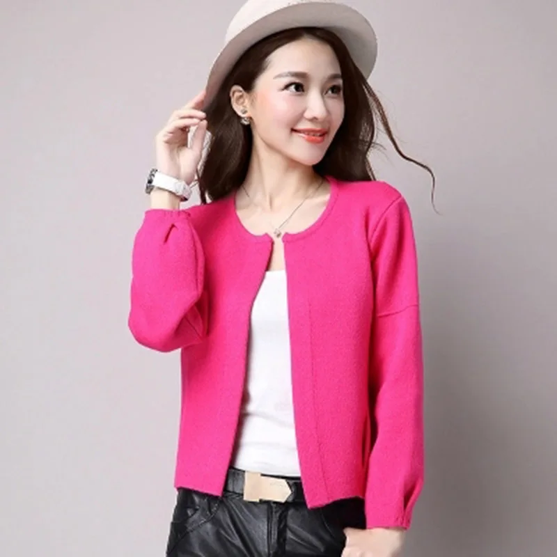 Женские кардиганы весна-осень 2018 женский кардиган с рукавами-фонариками