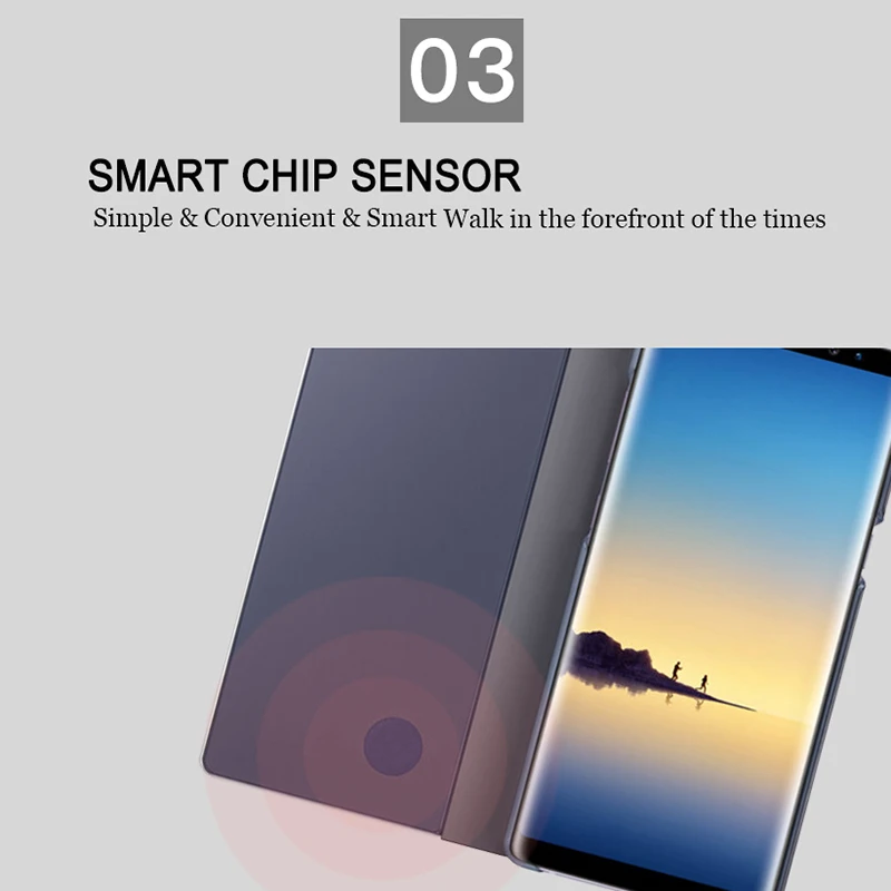 Умный зеркальный чехол для Samsung Galaxy S8 Plus S7 S6 Edge умный Note 8 9 5 S9 с чипом|Бамперы| |