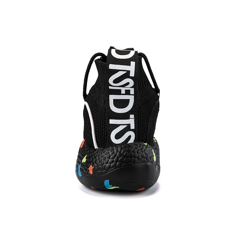 Мужские кроссовки унисекс с высоким берцем для бега Цвет черный белый взрослых