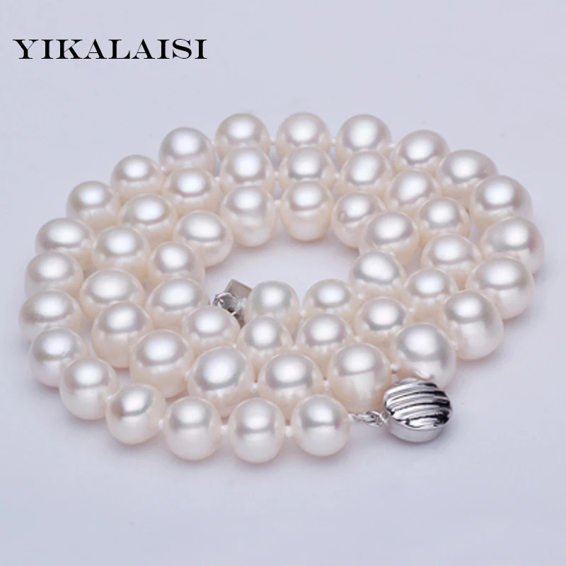 

YIKALAISI 2017 100% Genuine natural Freshwater Natural Pearl Necklace for Women 925 sterling sillverPearl Jewelry best gift