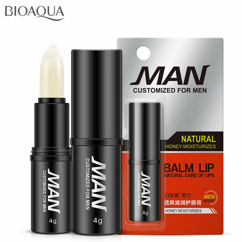 

BIOAOUA Men Lipstick Honey Long Lasting Moisturizing Nourishing Lip Balm Colourless lip Anti Cracking Repairing Makeup Beauty